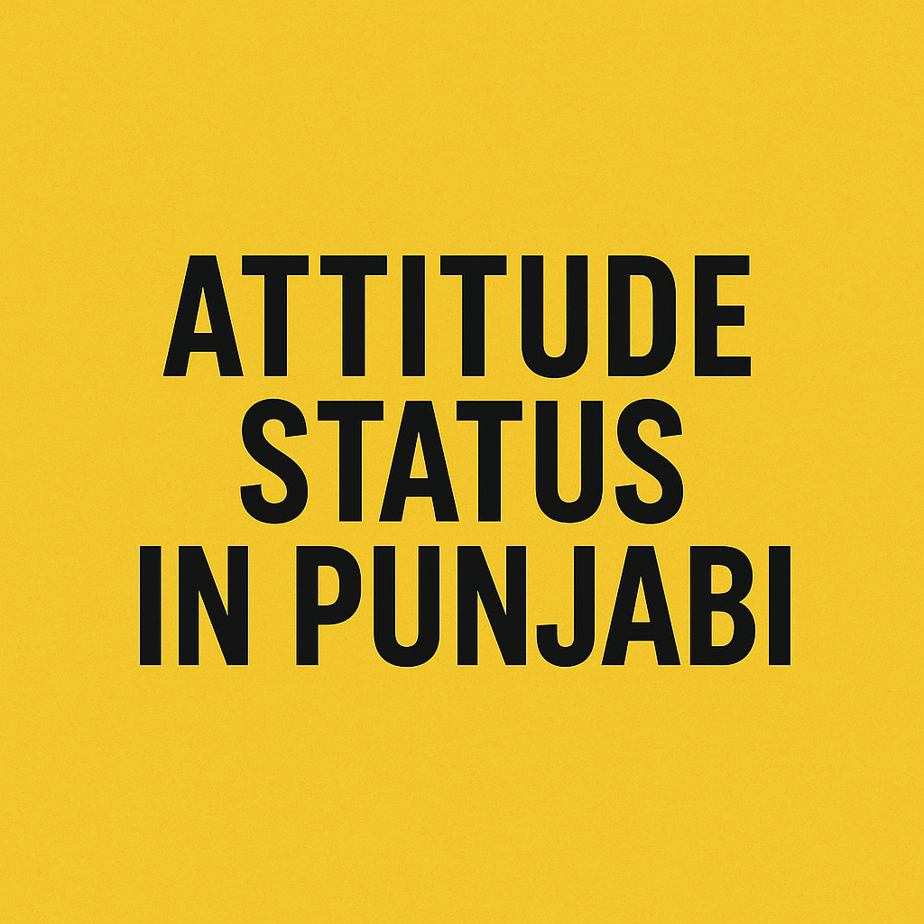 Best Attitude Status in Punjabi